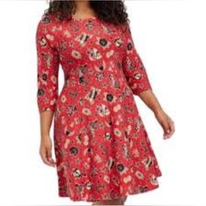 Torrid Dress Women’s 3X NWT Rockabilly Gothic Tattoo Red